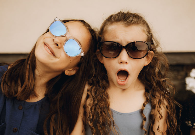 kids wearing sunglasses